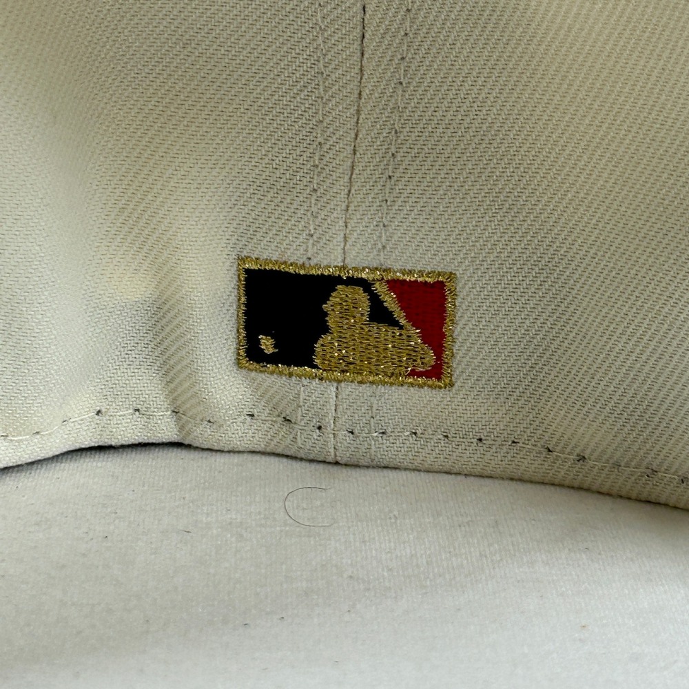 New Era 59FIFTY Cincinnati Reds Hat 7 1/2 Cream Black Mr Redlegs World Series - Picture 6 of 9